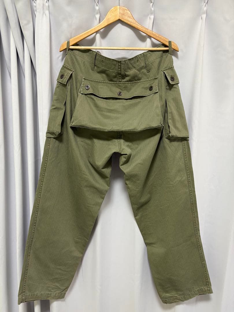40s〜50s ヴィンテージ P44 モンキーパンツ　HBT ヘリンボーン