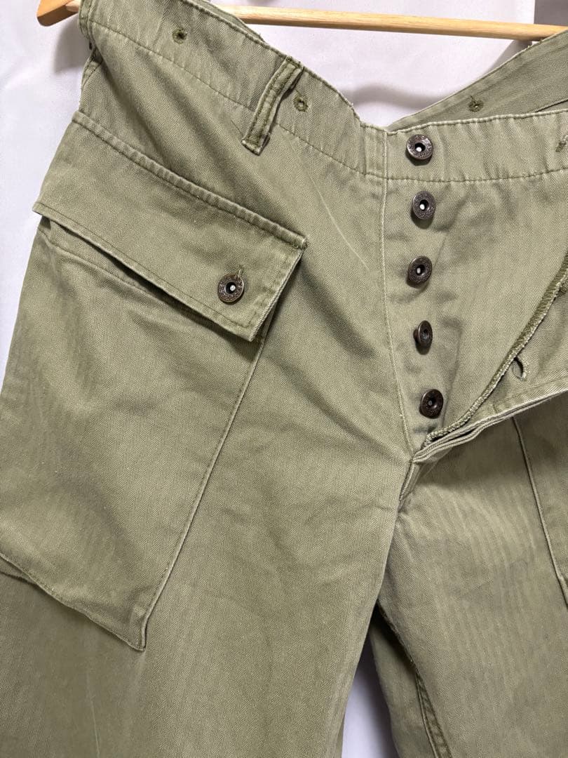 40s〜50s ヴィンテージ P44 モンキーパンツ　HBT ヘリンボーン