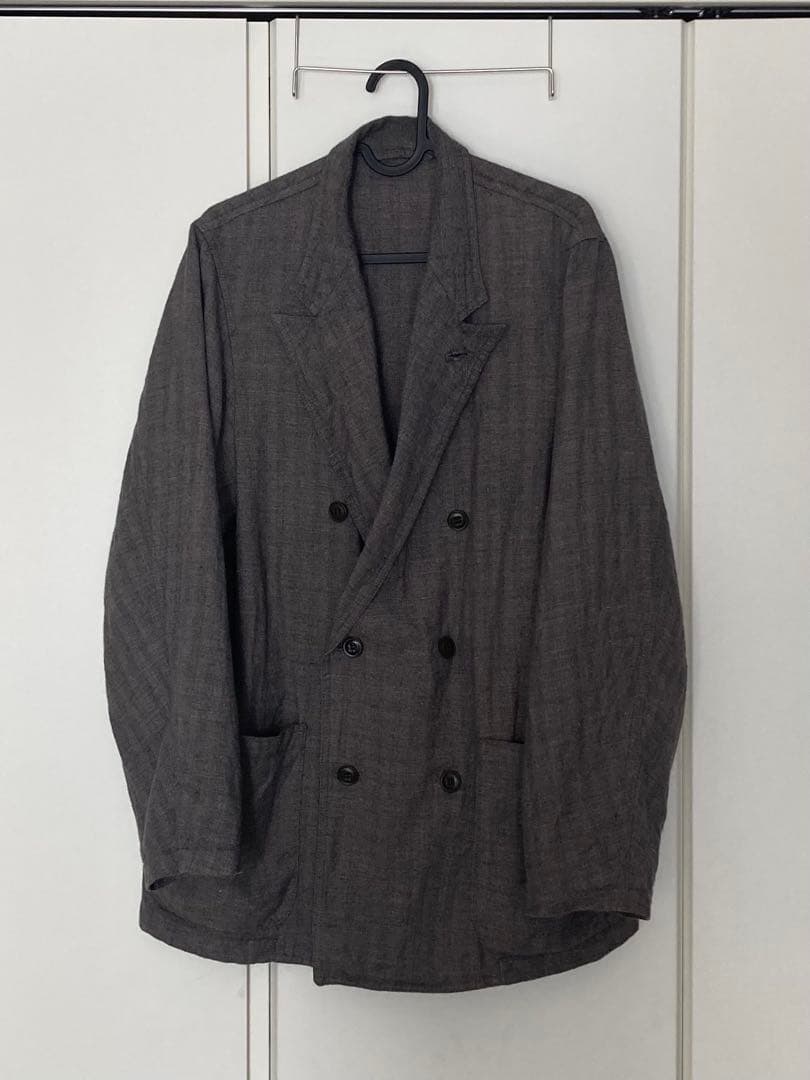 confect リネンウール杢ヘリンボーンダブルブレストジャケット