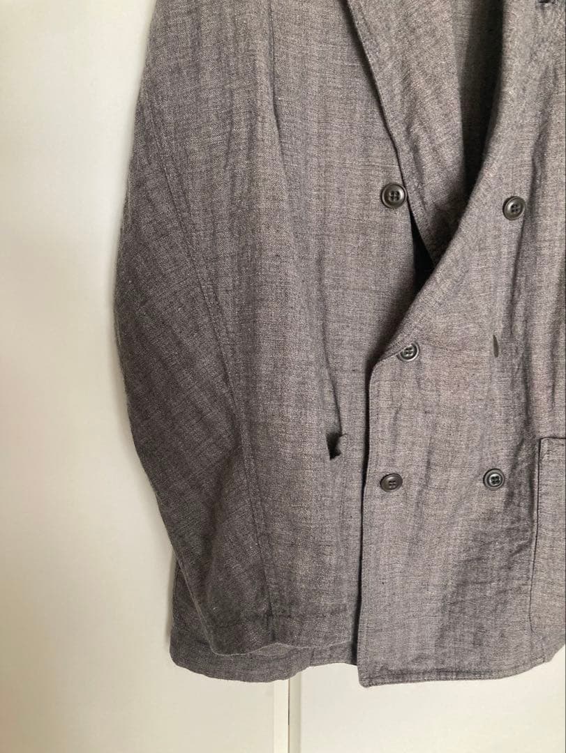 confect リネンウール杢ヘリンボーンダブルブレストジャケット