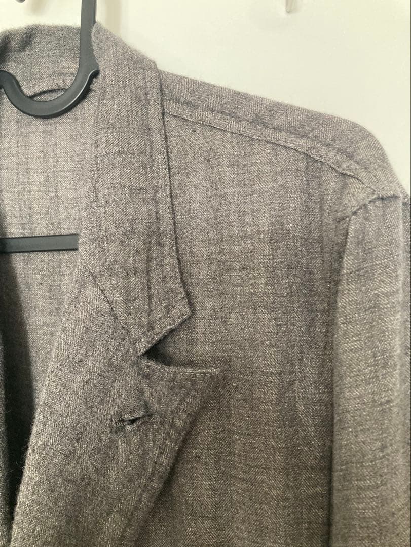 confect リネンウール杢ヘリンボーンダブルブレストジャケット