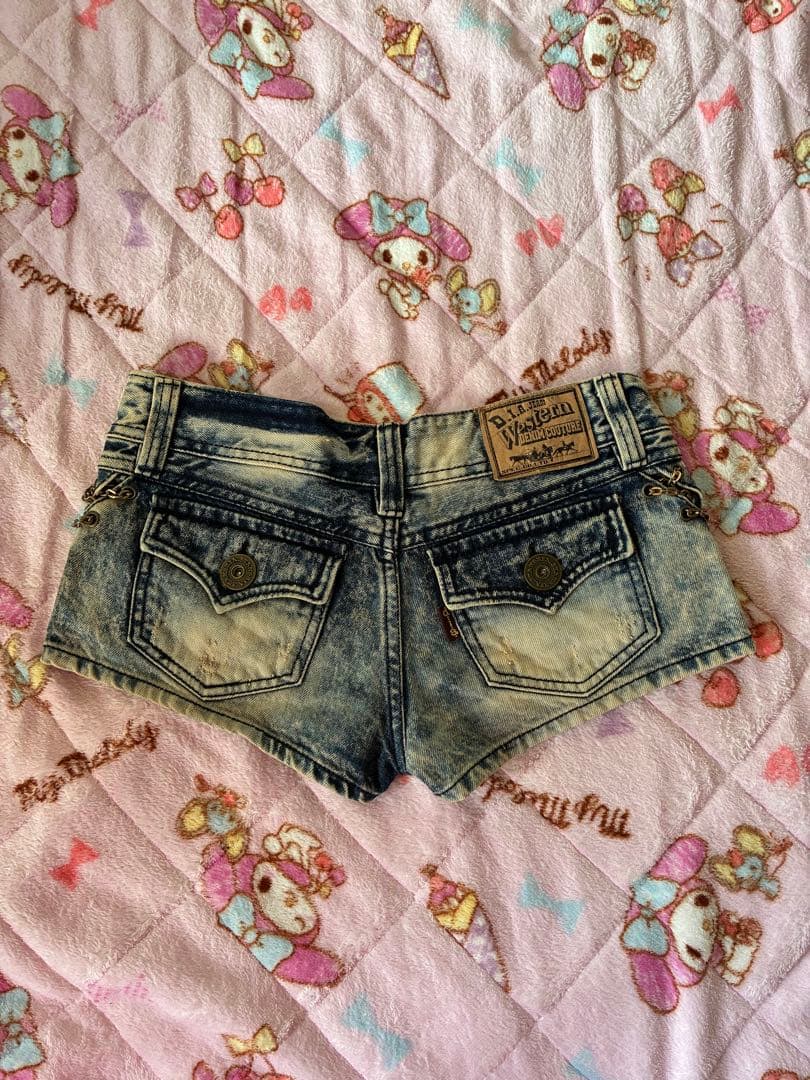 デニムショートパンツ サイズ26 ライトブルー