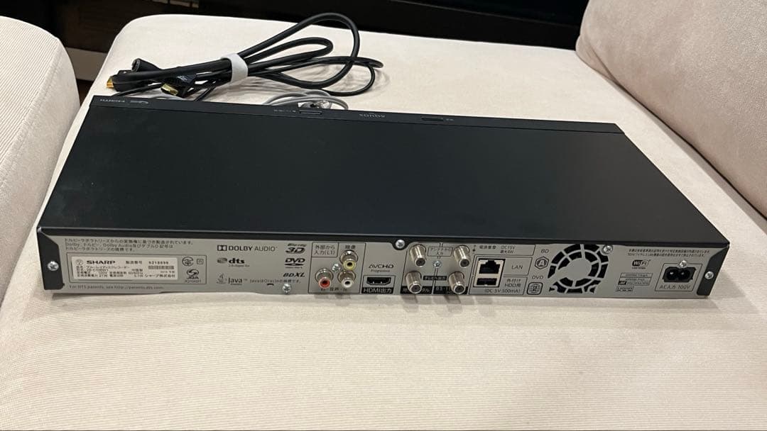 年末年始に/SHARP AQUOS 2B-C10BW1/1TB 2番組同時録画