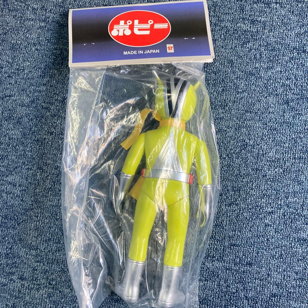 在庫最後 ライダーマン ソフビ人形 仮面ライダー激罕 高27cm 黄色