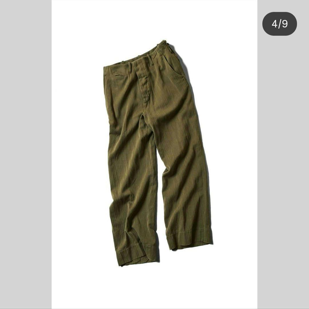 マーティアンドサンズ　チノトラウザーズ　ドゥルン　カーキ　1