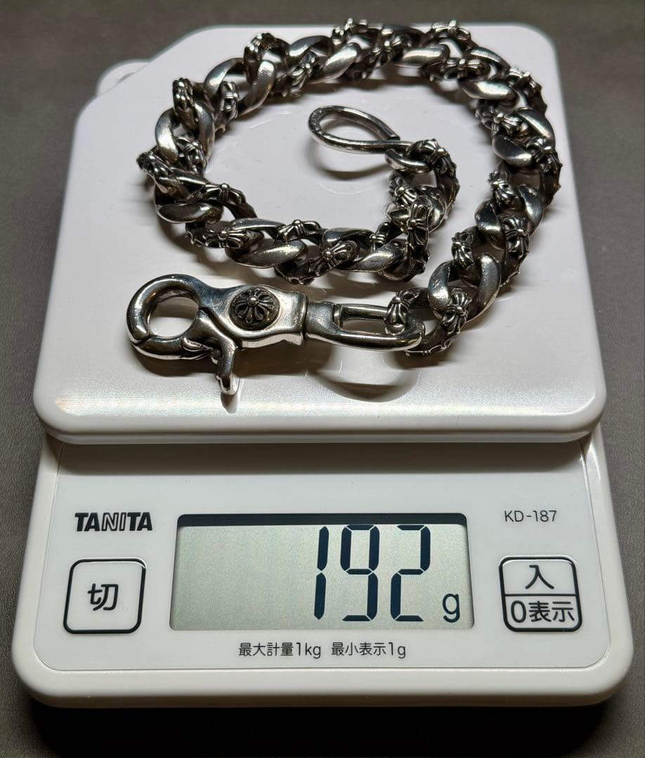 クロムハーツ 1クリップ ファンシー ウォレットチェーン ショート インボイス付