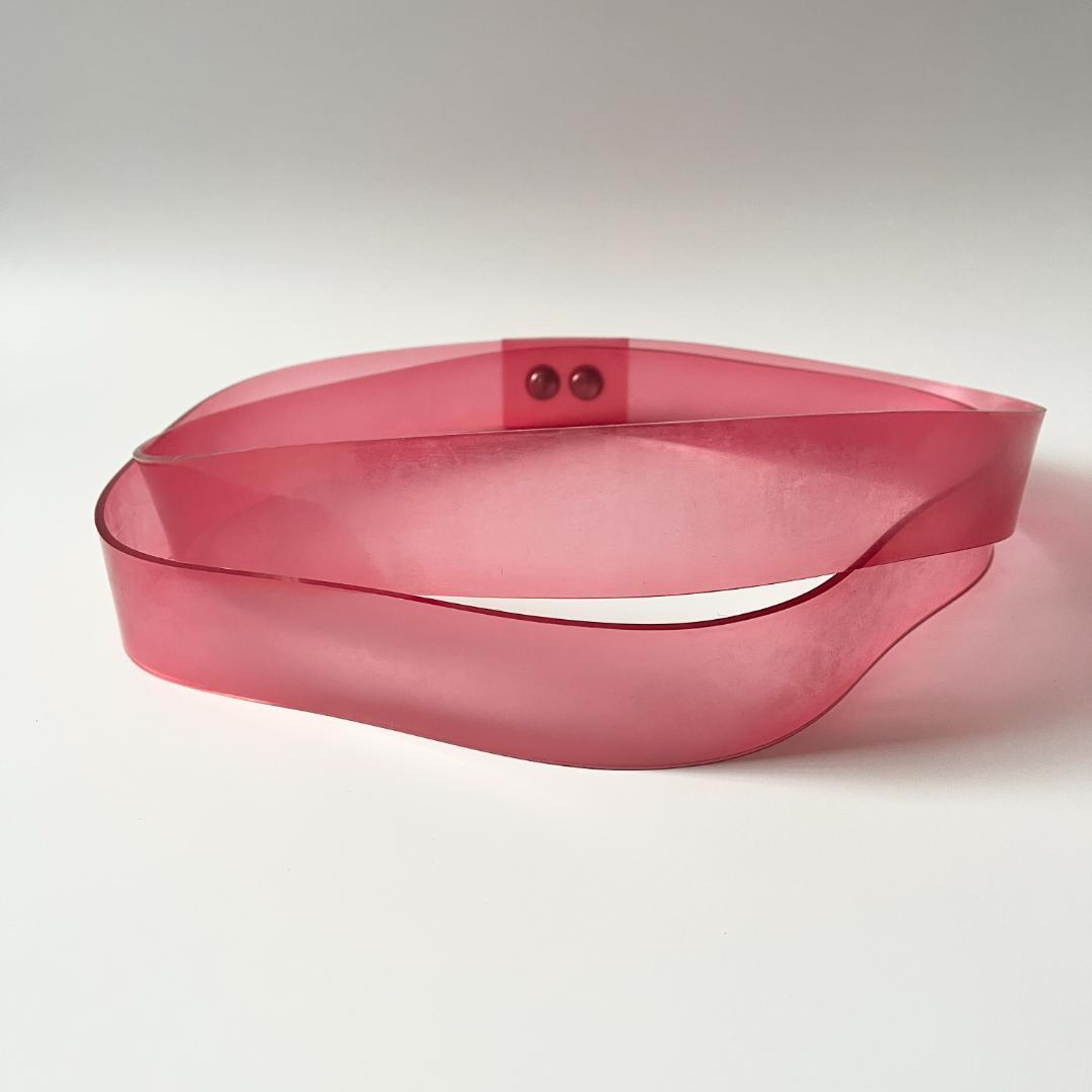 CHANEL シャネル 00C ラバー クリア ベルト ピンク ※コメあり