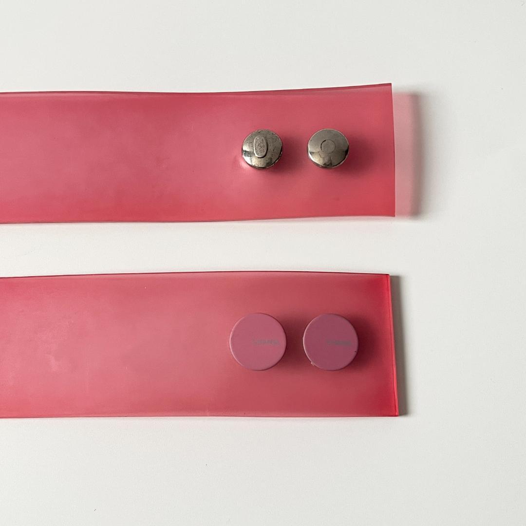 CHANEL シャネル 00C ラバー クリア ベルト ピンク ※コメあり