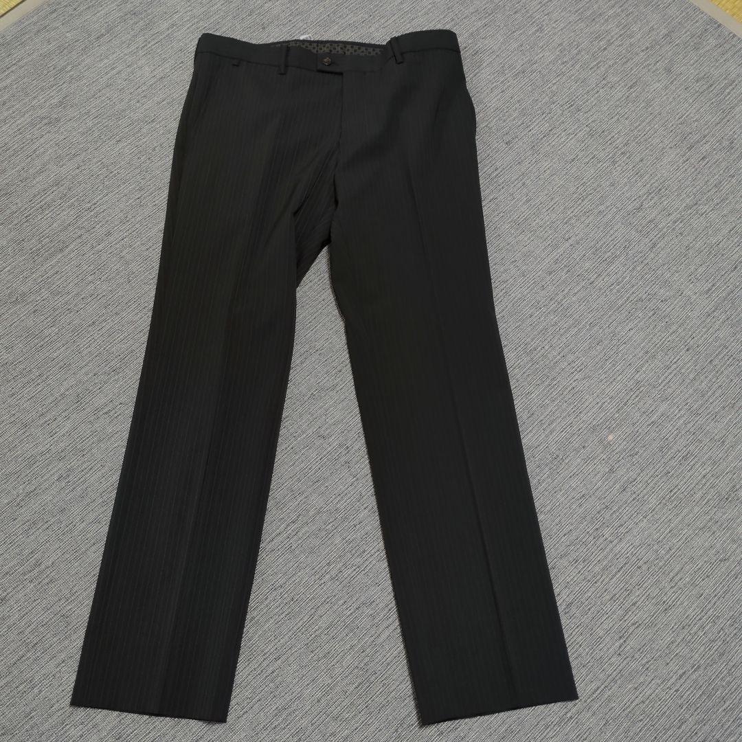 【美品】コムサメン　シングルストライプスーツセットアップ濃紺 サイズLL