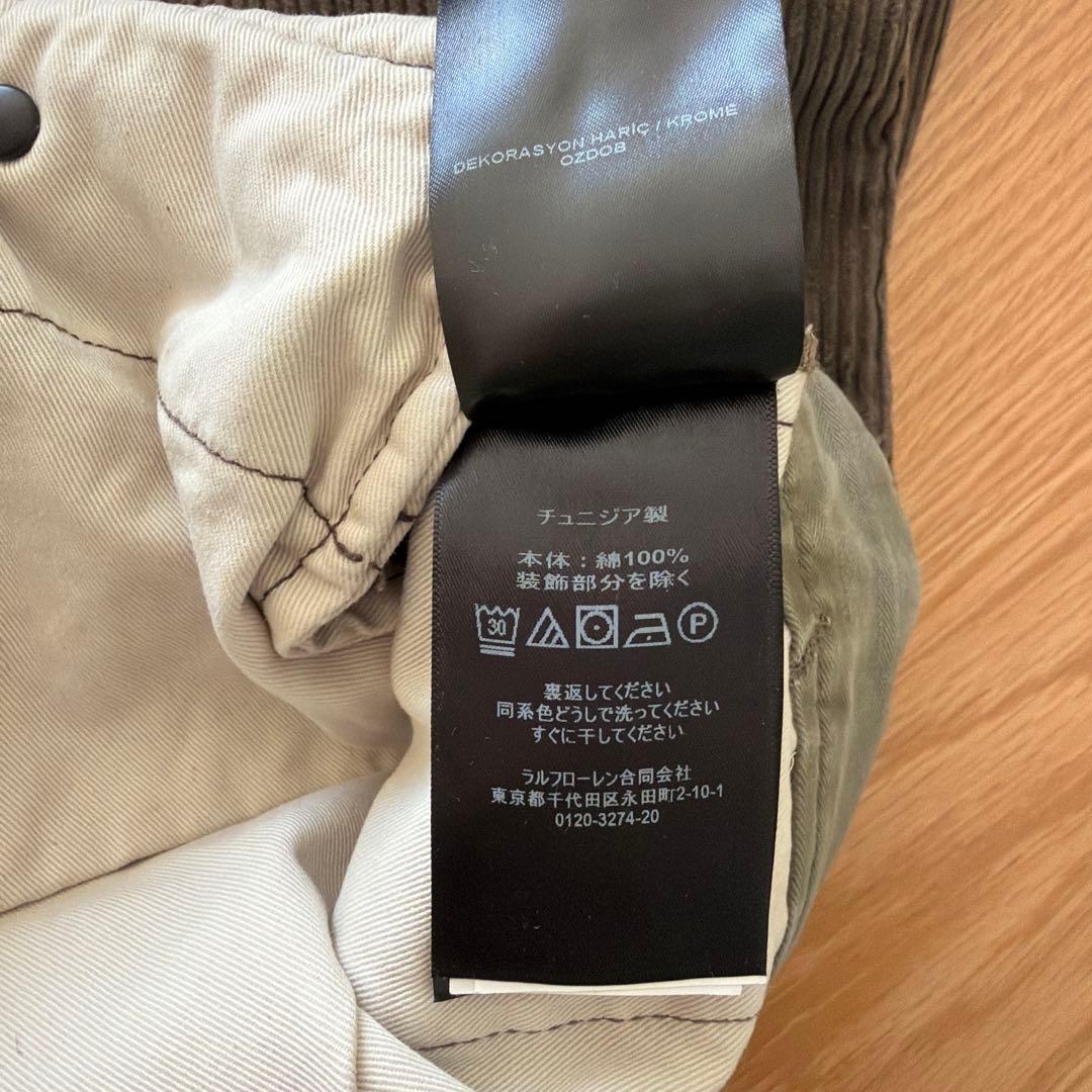 【美品】ＲＲＬプリーテッドコーデュロイパンツ サイズ　サイズ３４✖️３２