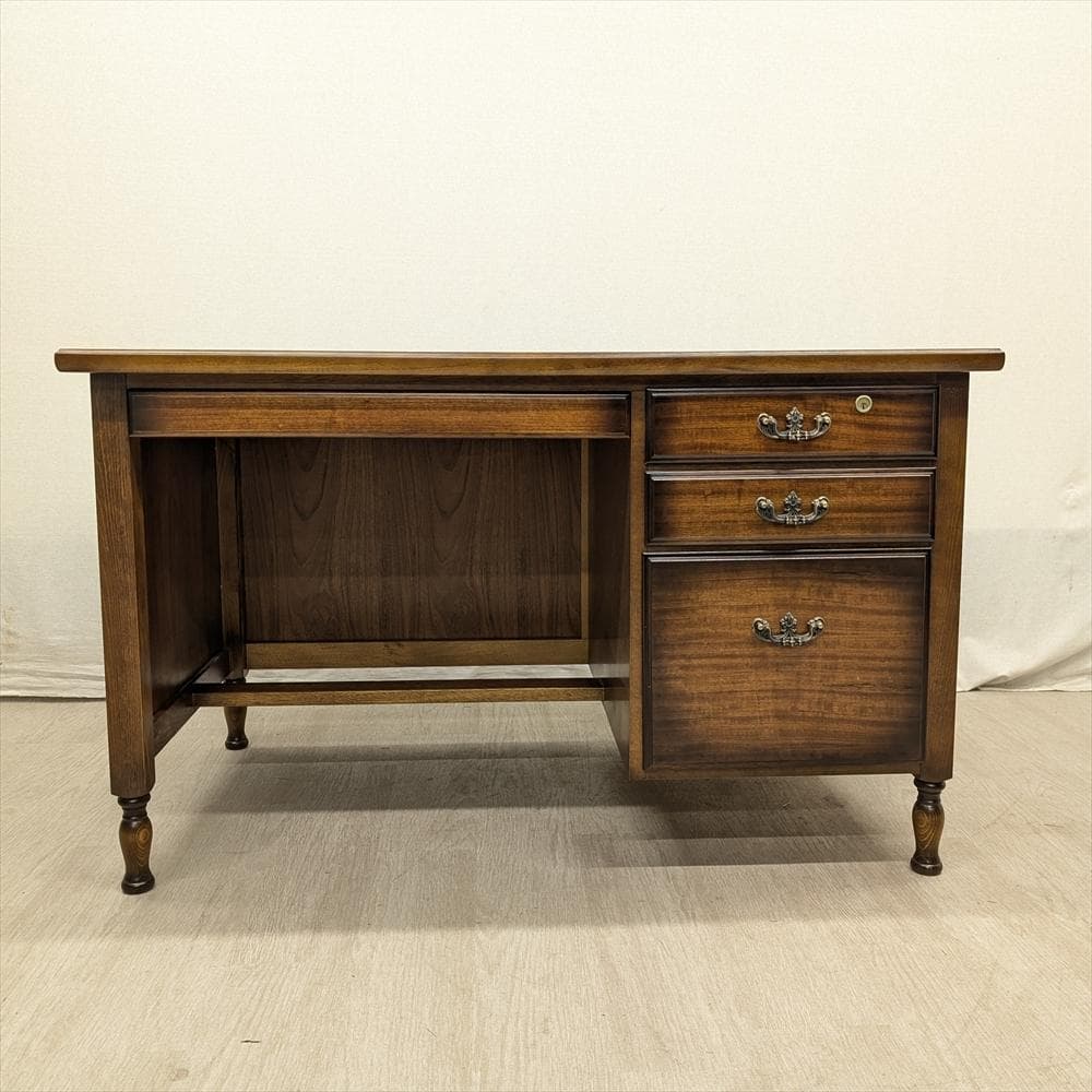 カリモク　コロニアル　片袖机　書斎デスク　学習デスク　ワークデスク　作業机　机