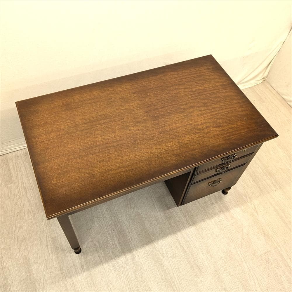 カリモク　コロニアル　片袖机　書斎デスク　学習デスク　ワークデスク　作業机　机