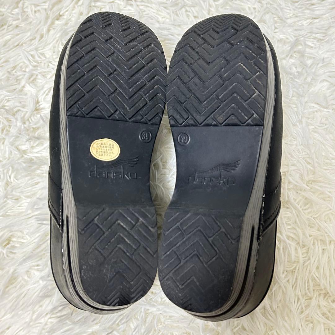 ダンスコ　プロフェッショナル　ブラック　25センチ　サボサンダル　オイルドレザー