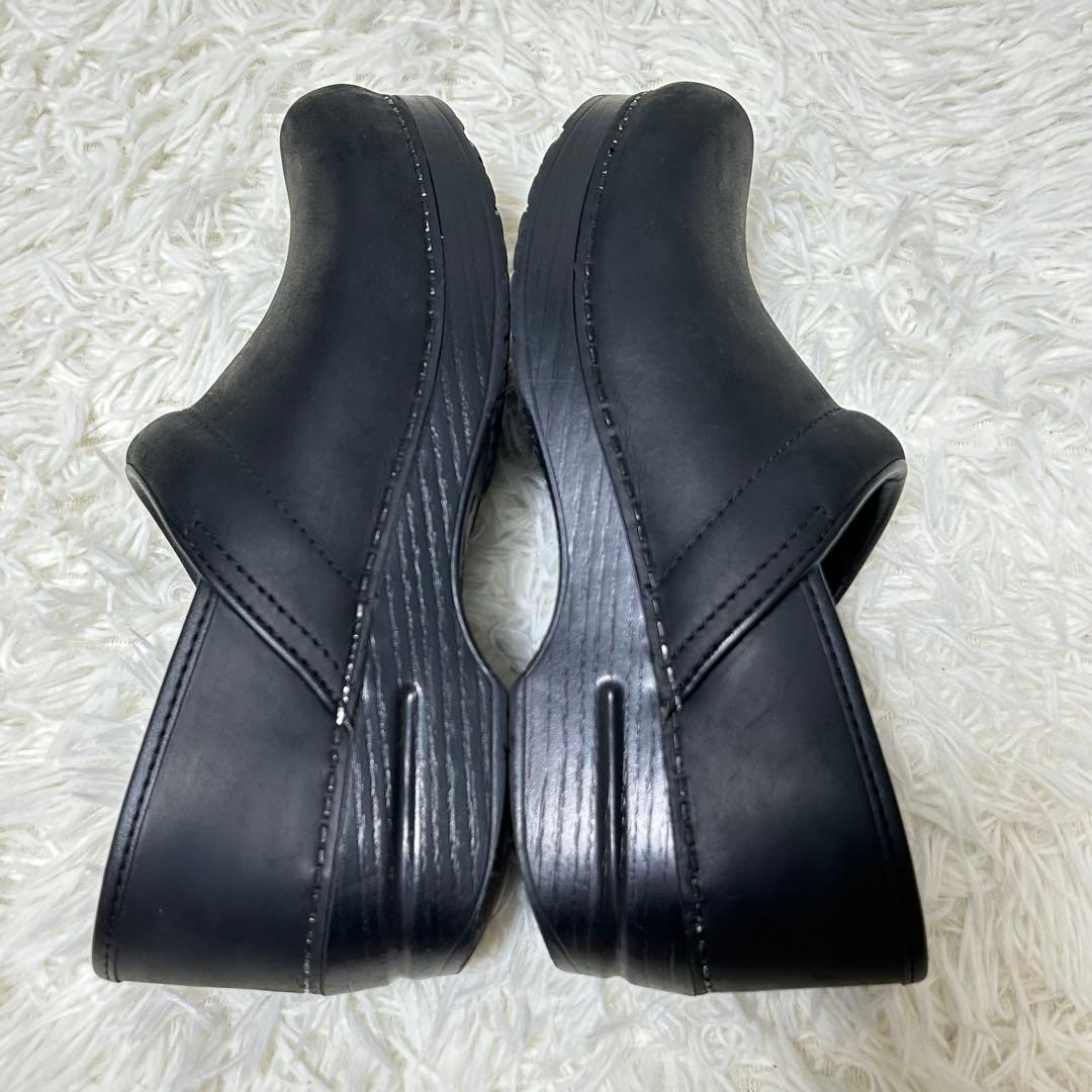 ダンスコ　プロフェッショナル　ブラック　25センチ　サボサンダル　オイルドレザー