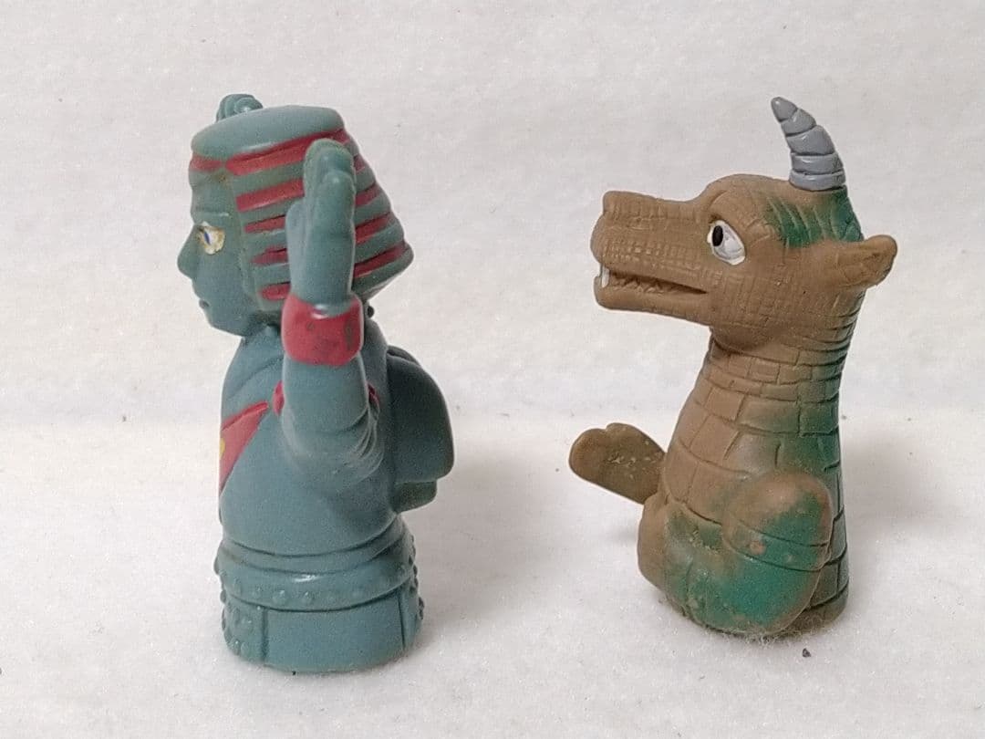 当時物 ツクダヤ ジャイアントロボ 指人形 2体セット ソフビ 怪獣