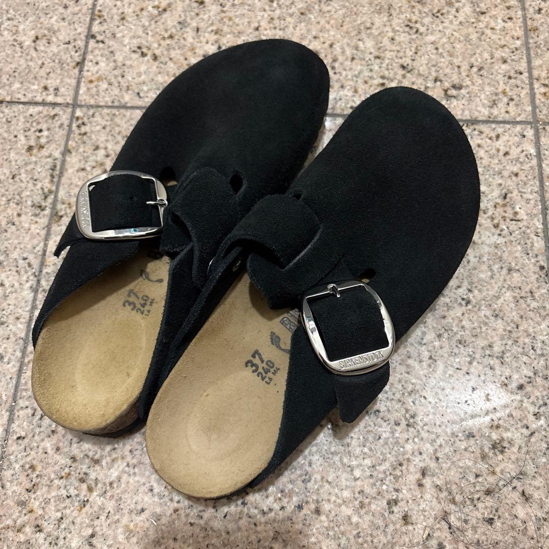 ビルケンシュトック☆ボストン　ビッグバックル　黒色