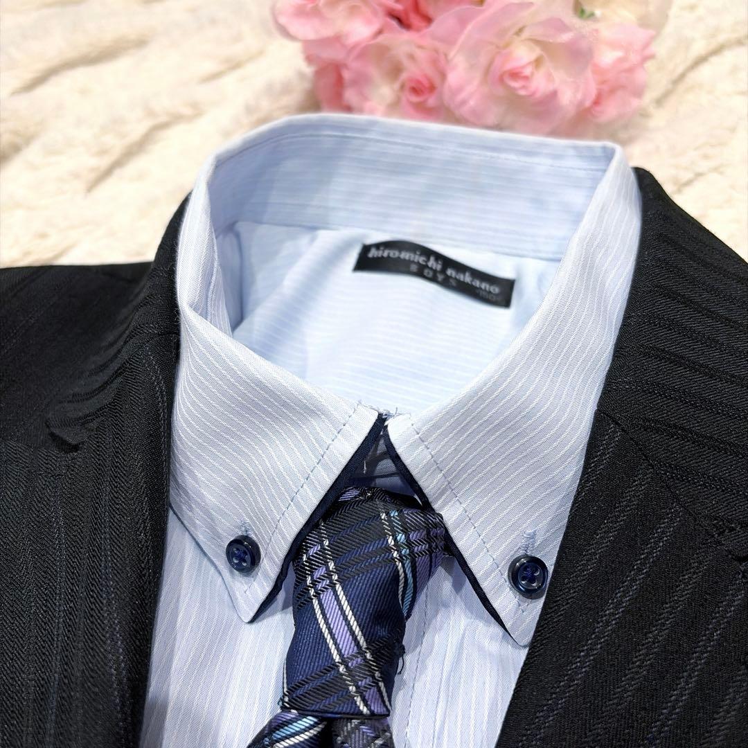 hiromichi nakano 150 ブラックスーツ5点セット 卒業式 男児