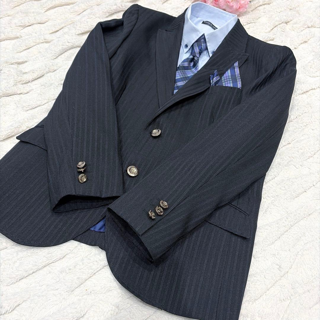 hiromichi nakano 150 ブラックスーツ5点セット 卒業式 男児