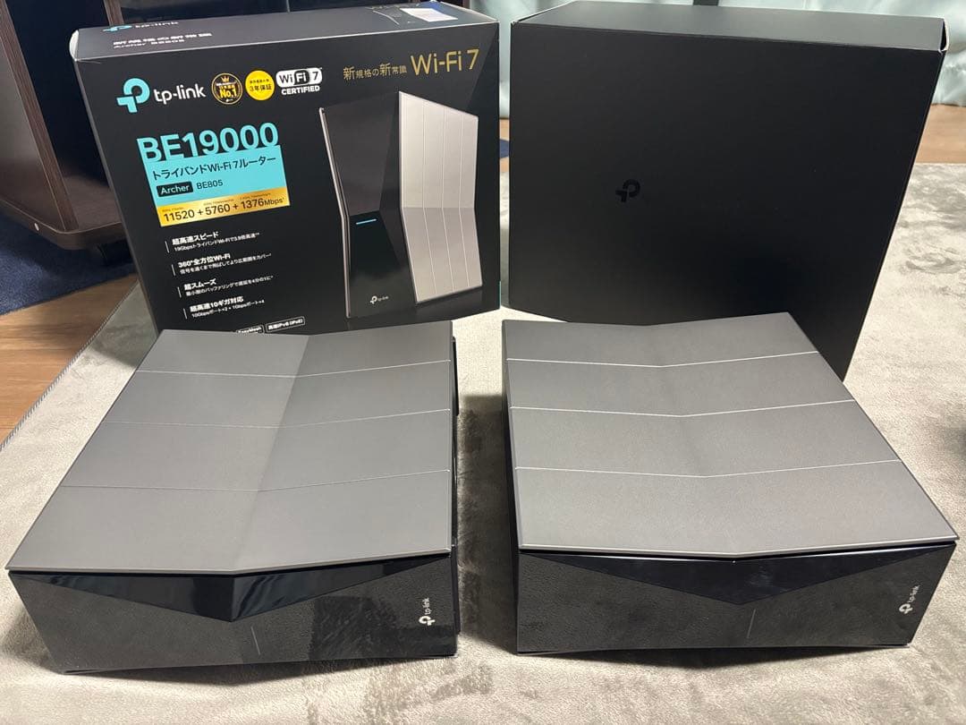 TP-Link BE19000 無線LANルーター WiFi7 BE805 2台