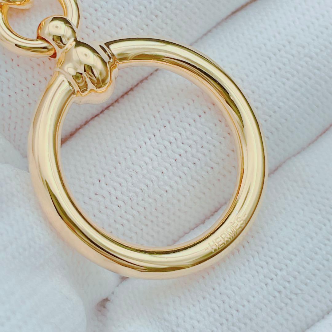 ◇エルメス◇新品仕上済 スカーフリング ループチャームカデナ ゴールド ブランド