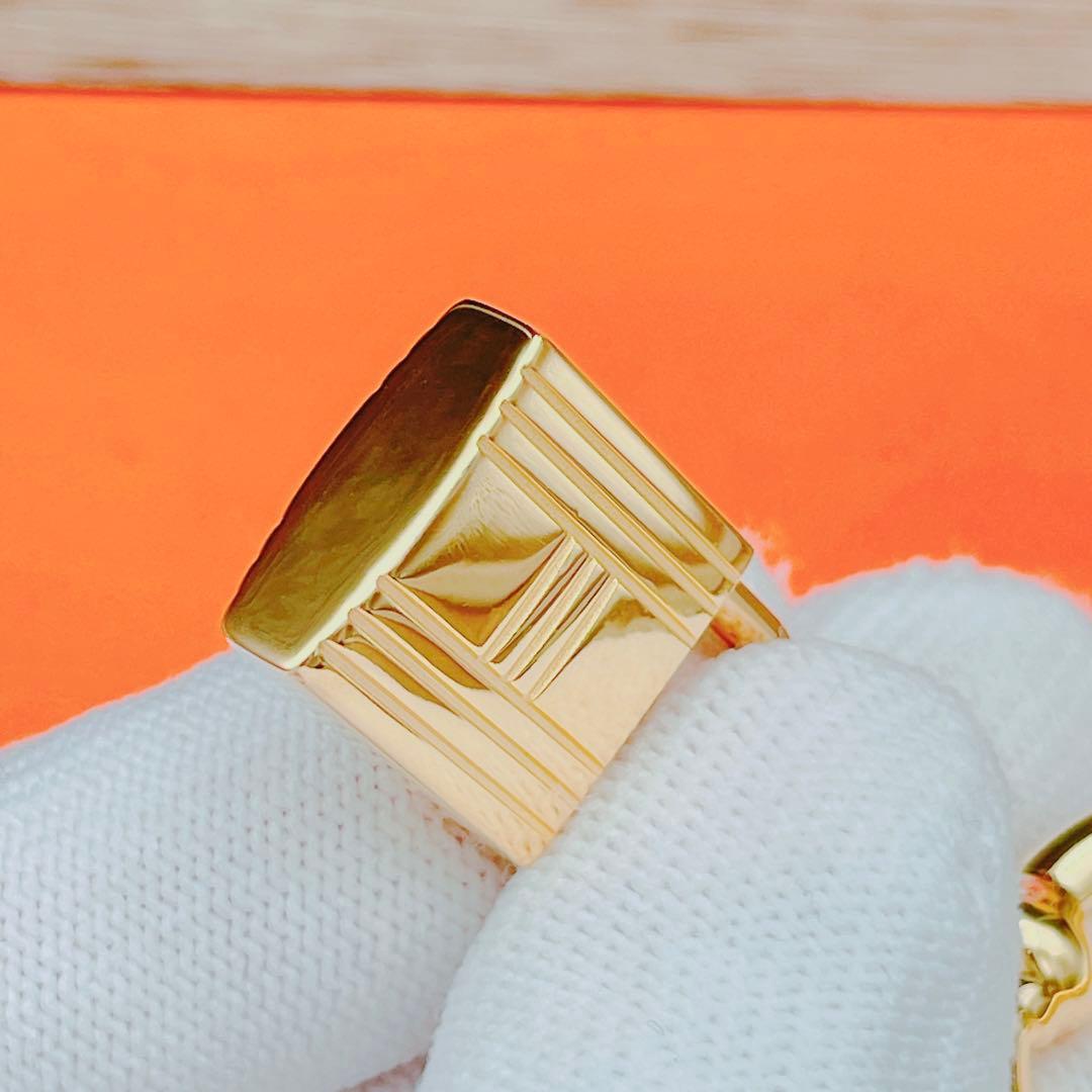 ◇エルメス◇新品仕上済 スカーフリング ループチャームカデナ ゴールド ブランド