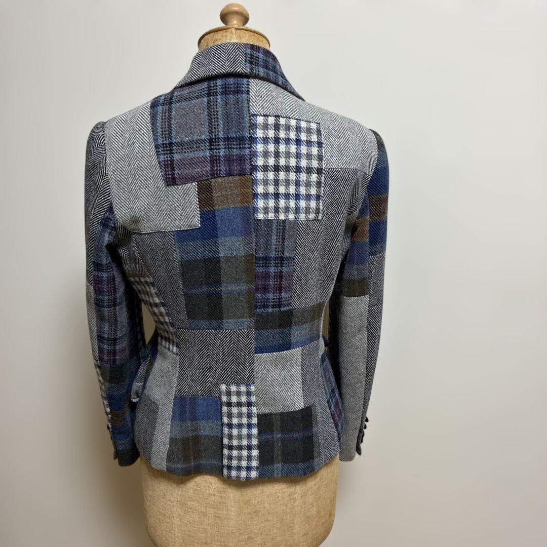 パッチワーク テーラードジャケット レディース