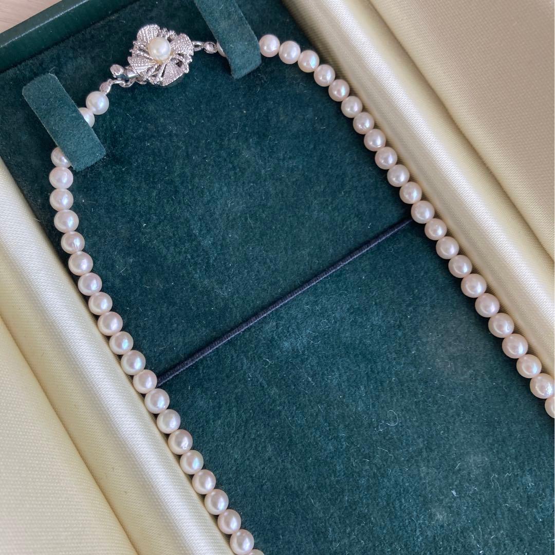 パールネックレス　本真珠　ベビーパール　silver 刻印　アコヤ真珠　冠婚葬祭