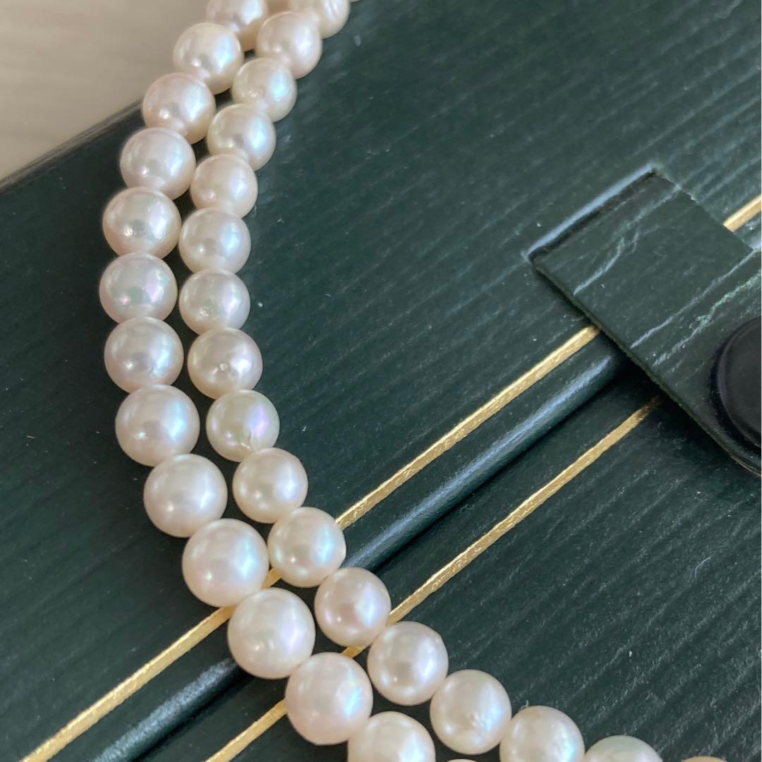 パールネックレス　本真珠　ベビーパール　silver 刻印　アコヤ真珠　冠婚葬祭