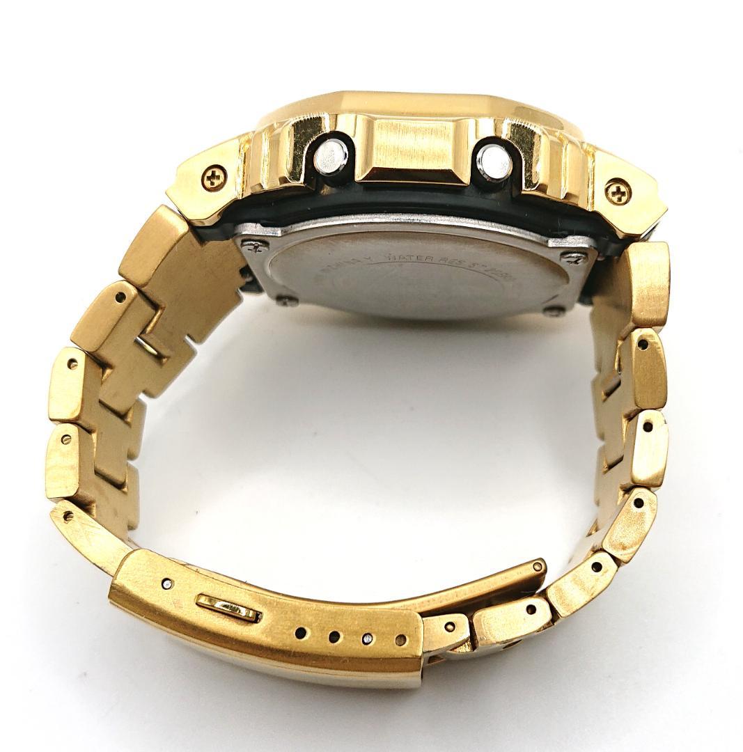 美品CASIO G-SHOCK DW-5600BB ゴールドベゼルクォーツ可動品