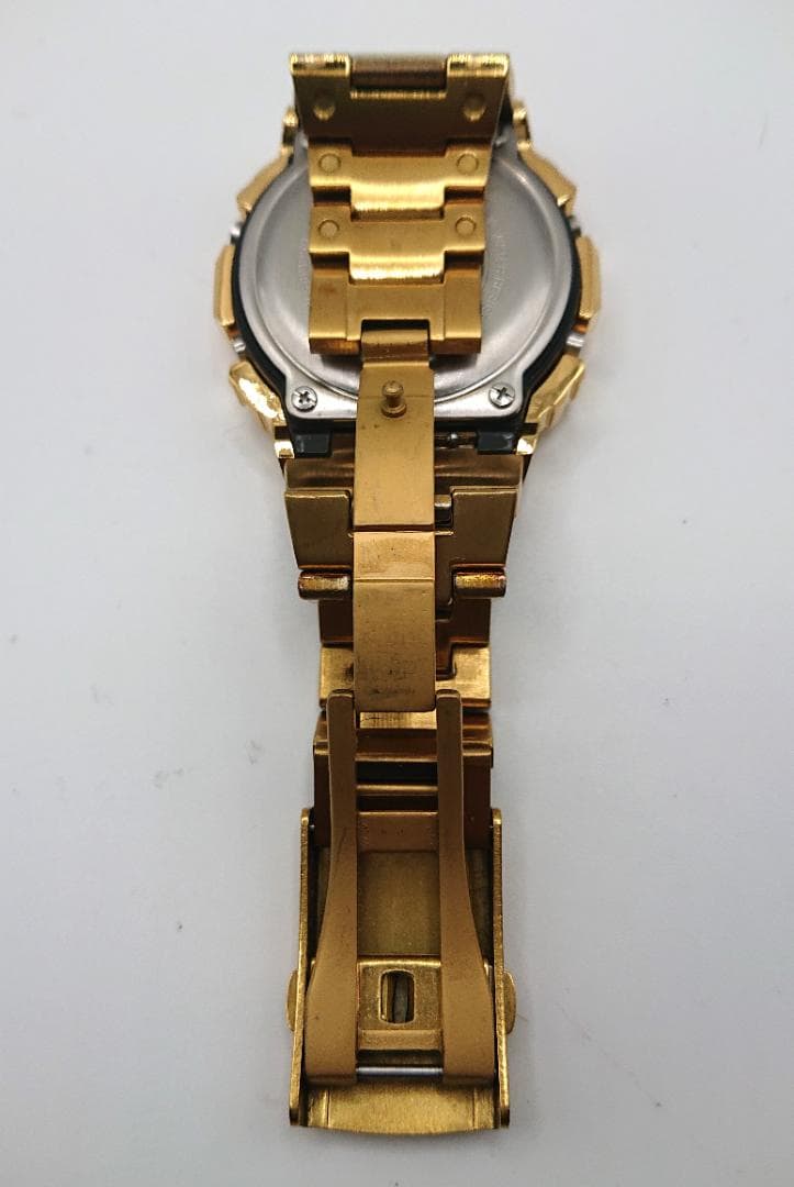美品CASIO G-SHOCK DW-5600BB ゴールドベゼルクォーツ可動品