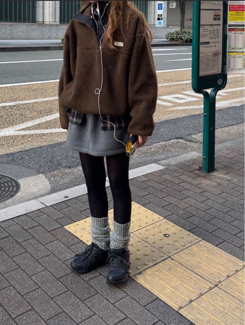 新品　El mar　フリースミニスカート　ミニスカ　キャナルジーン　フリース