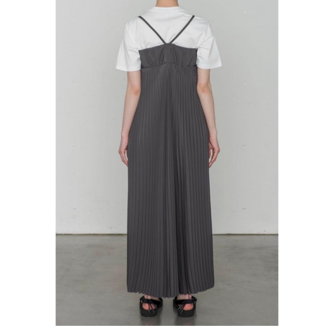 HYKE TAFFETA PLEATED MAXI DRESSサイズ1 未使用