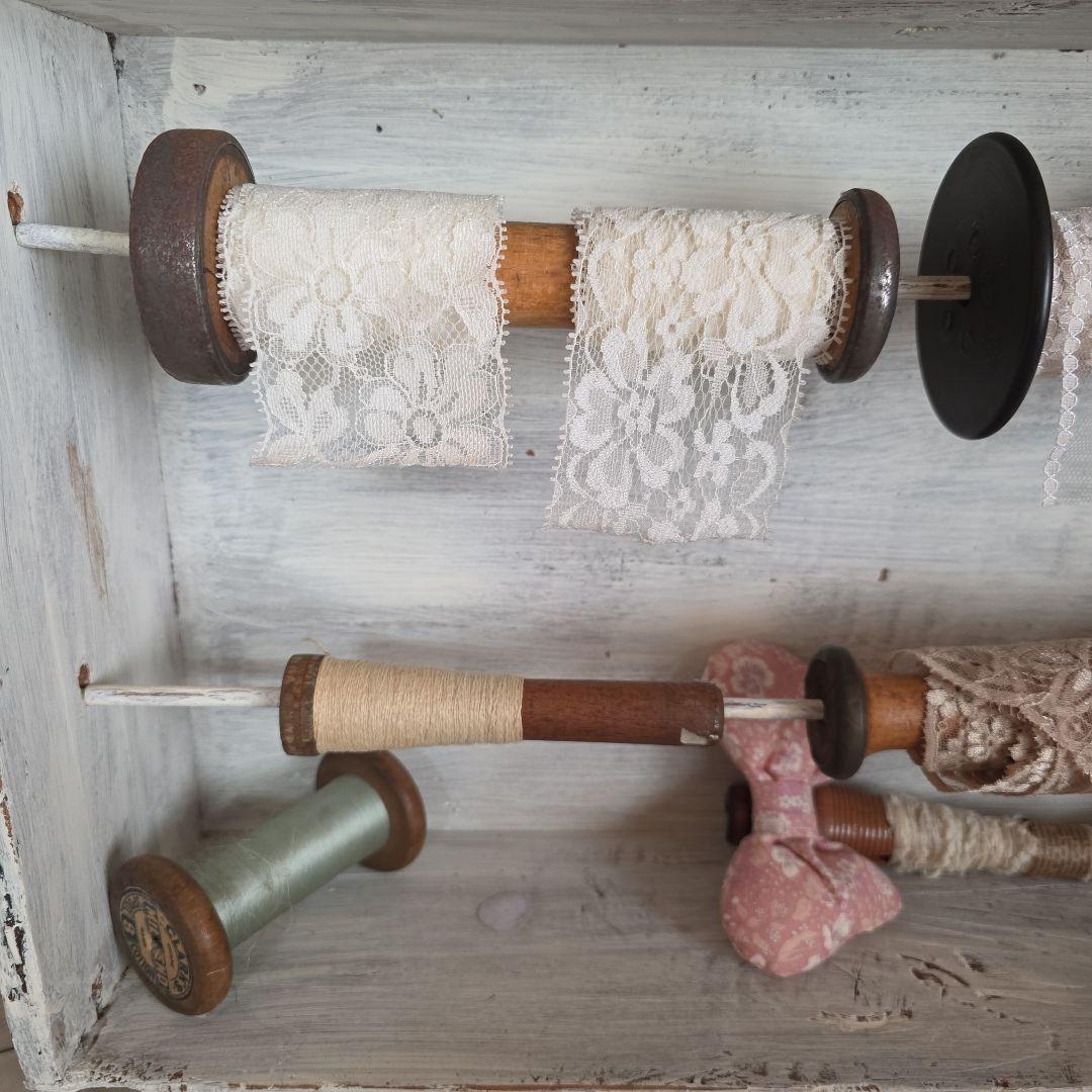フランスアンティーク　アンティーク　糸巻　ボビン　レース　シャビー　ブロカント