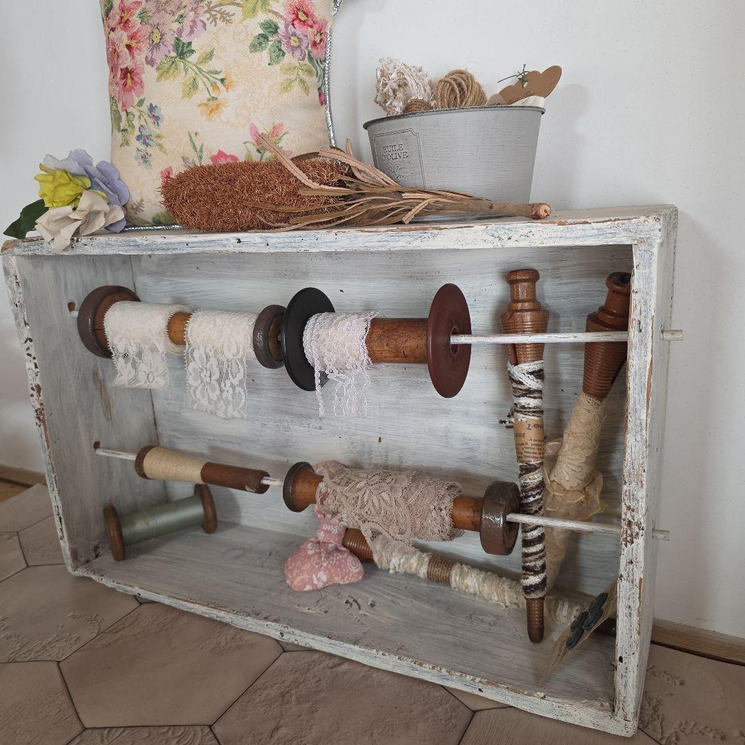 フランスアンティーク　アンティーク　糸巻　ボビン　レース　シャビー　ブロカント