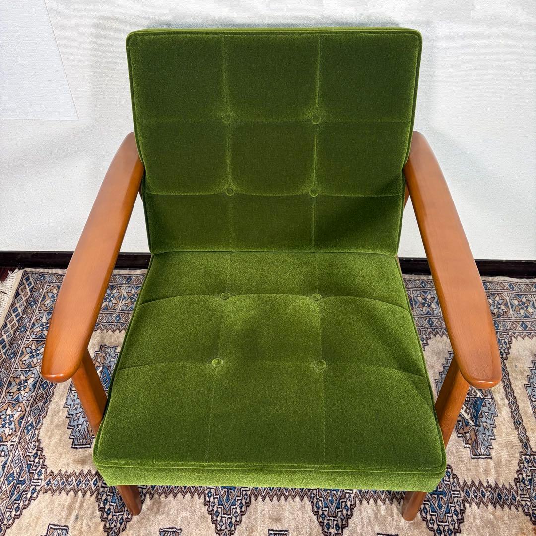 専用　25年製 美品 カリモク60 Kチェア モケットグリーン 1シーター 1P