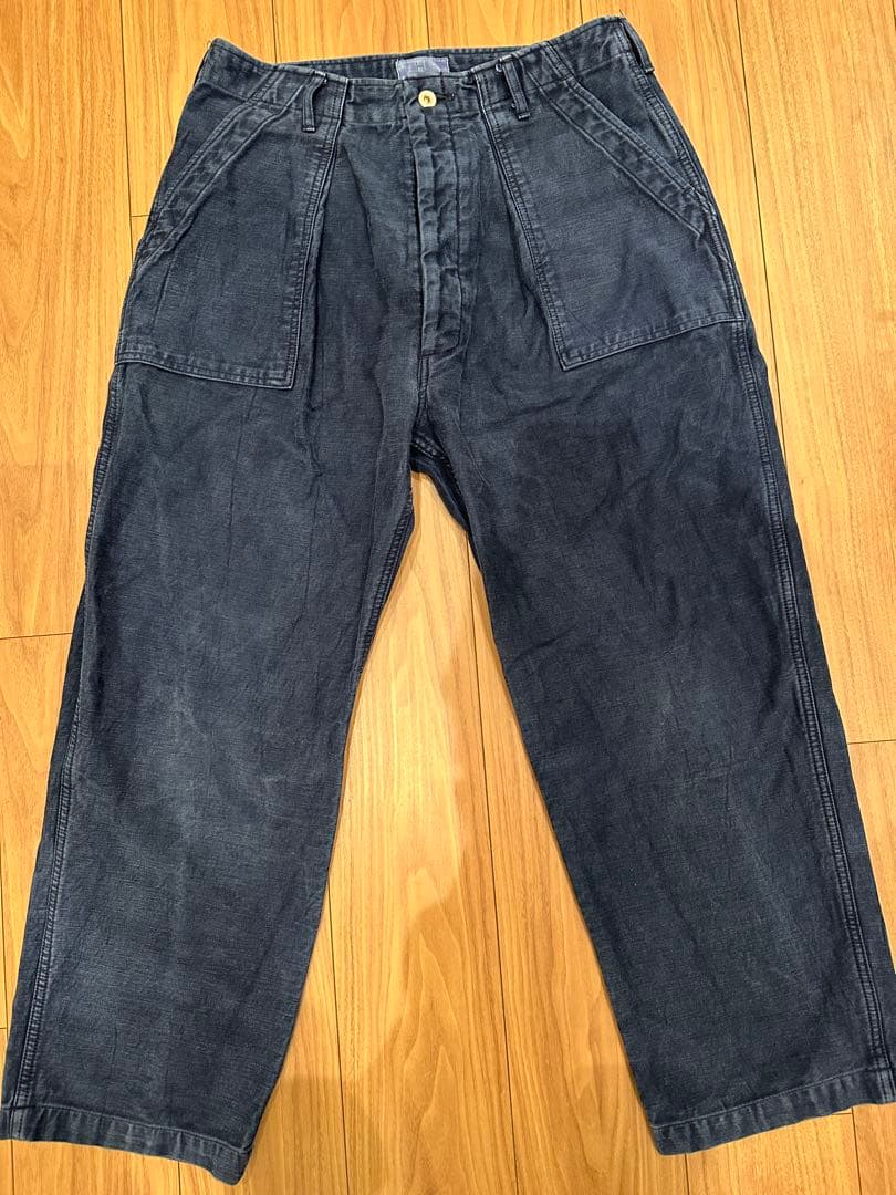 パンツ HERILL Backsatin Utilitypants Navy/2