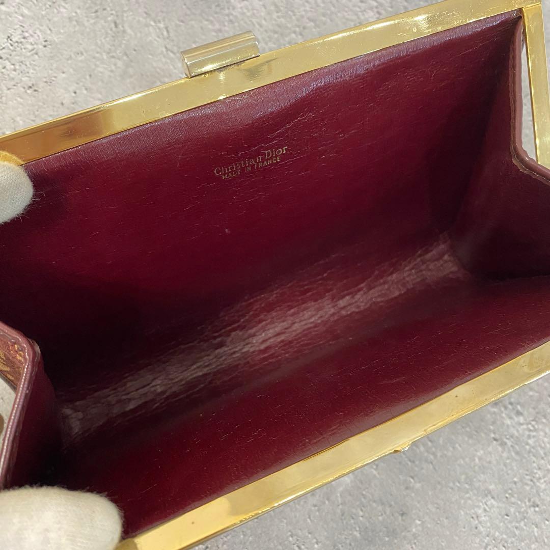美品 Christian Dior トロッター がま口 クラッチバッグ ポーチ