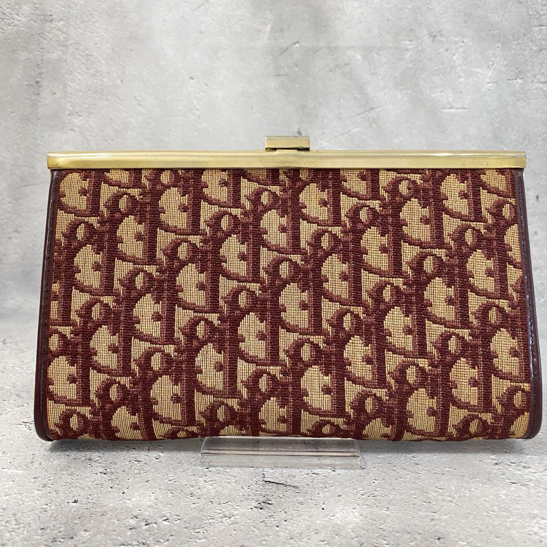 美品 Christian Dior トロッター がま口 クラッチバッグ ポーチ