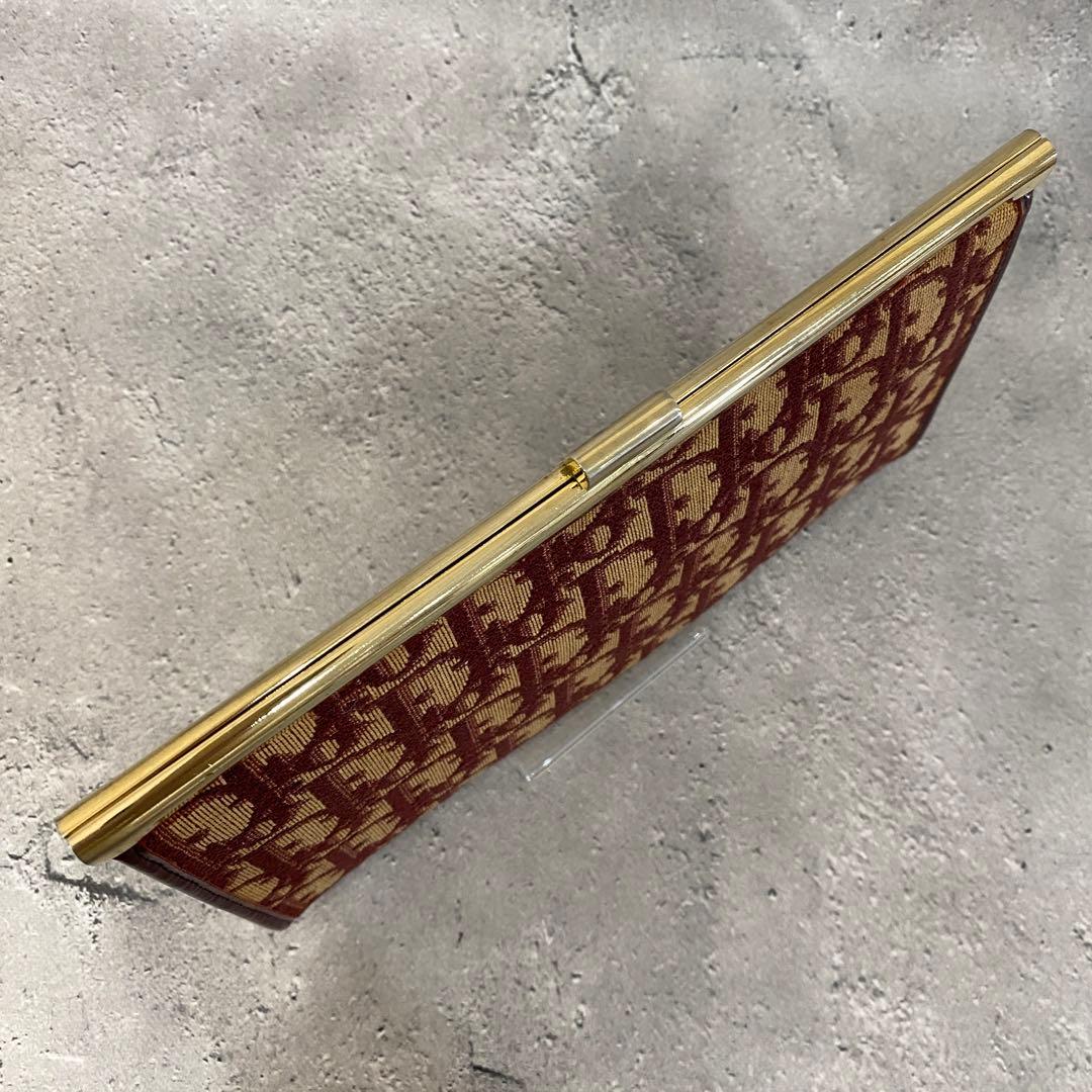 美品 Christian Dior トロッター がま口 クラッチバッグ ポーチ