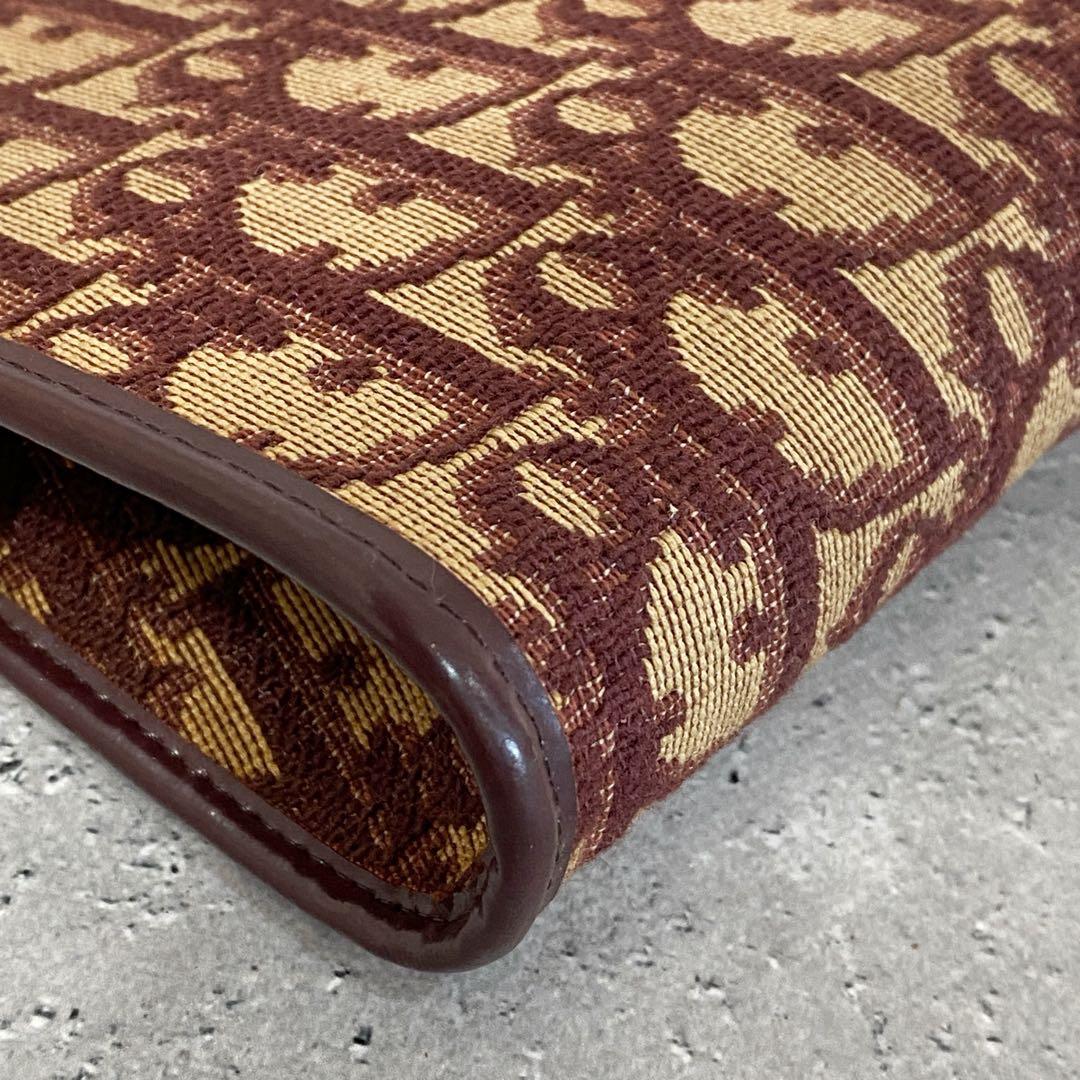 美品 Christian Dior トロッター がま口 クラッチバッグ ポーチ