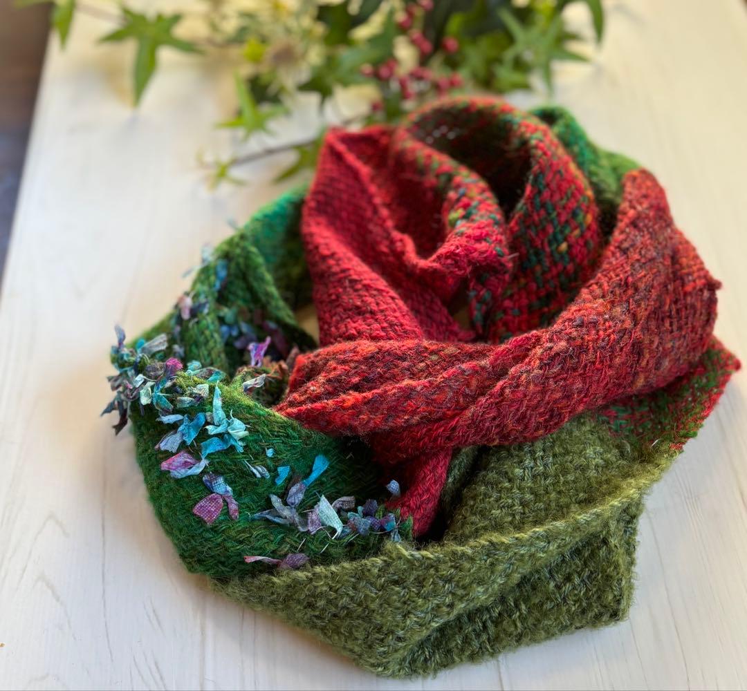 {いらっしゃいませ様 リクエスト 3点 まとめ商品ハンドメイド★手織りスヌード