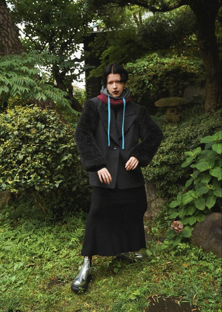 ommo 新品未使用　SLEEVE FUR BIG SHOULDER CT