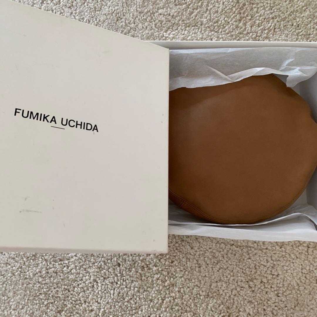 FUMIKA UCHIDA ベレー帽 ブラウン レザー　美品