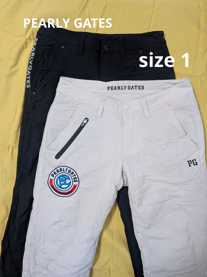 PEARLY GATES ゴルフパンツ ブラック ホワイト 冬用　2枚セット