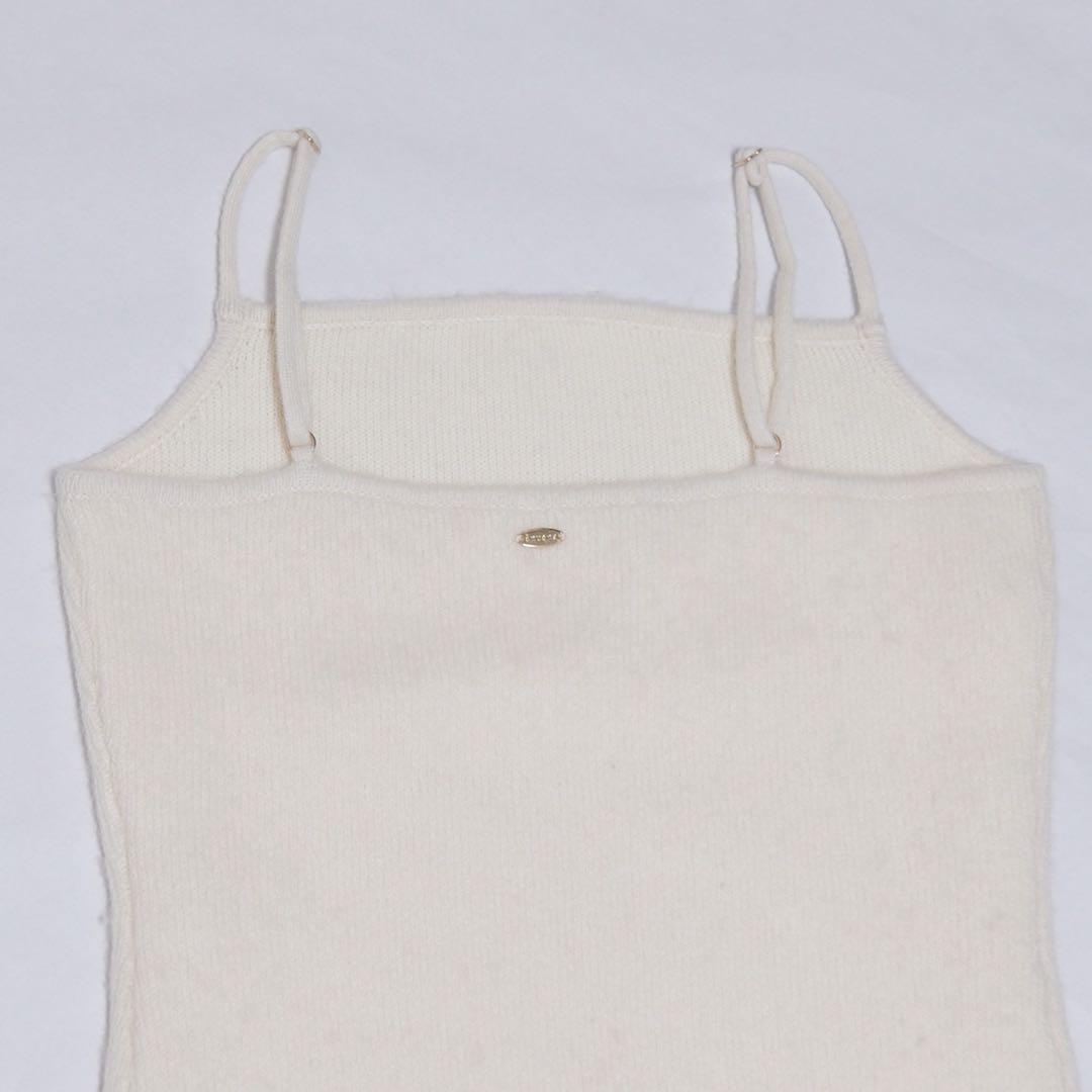 25AW anuans カシミヤブレンドキャミソールニットワンピース