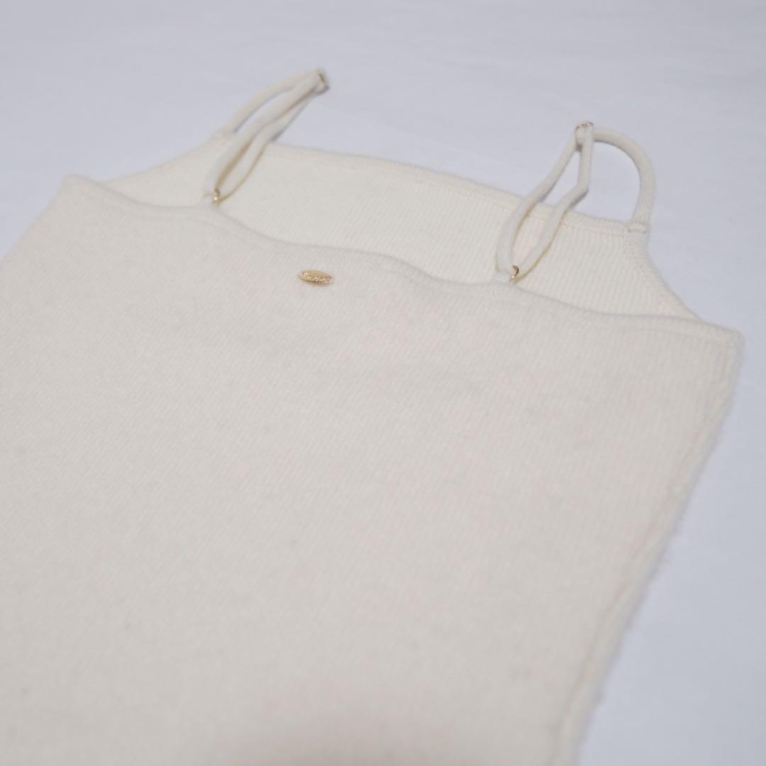 25AW anuans カシミヤブレンドキャミソールニットワンピース