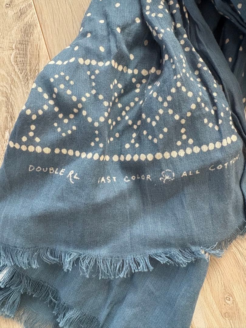 RRL　dot stole インディゴブルー