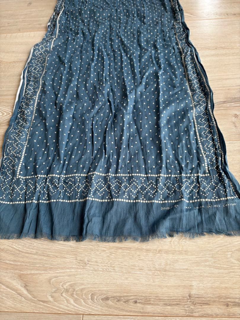 RRL　dot stole インディゴブルー