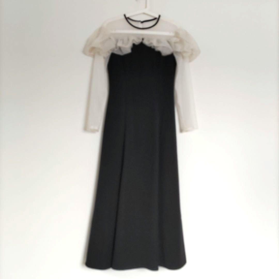 【DONOBAN / ANDRESD】 フリルフレア ドレス 結婚式 S