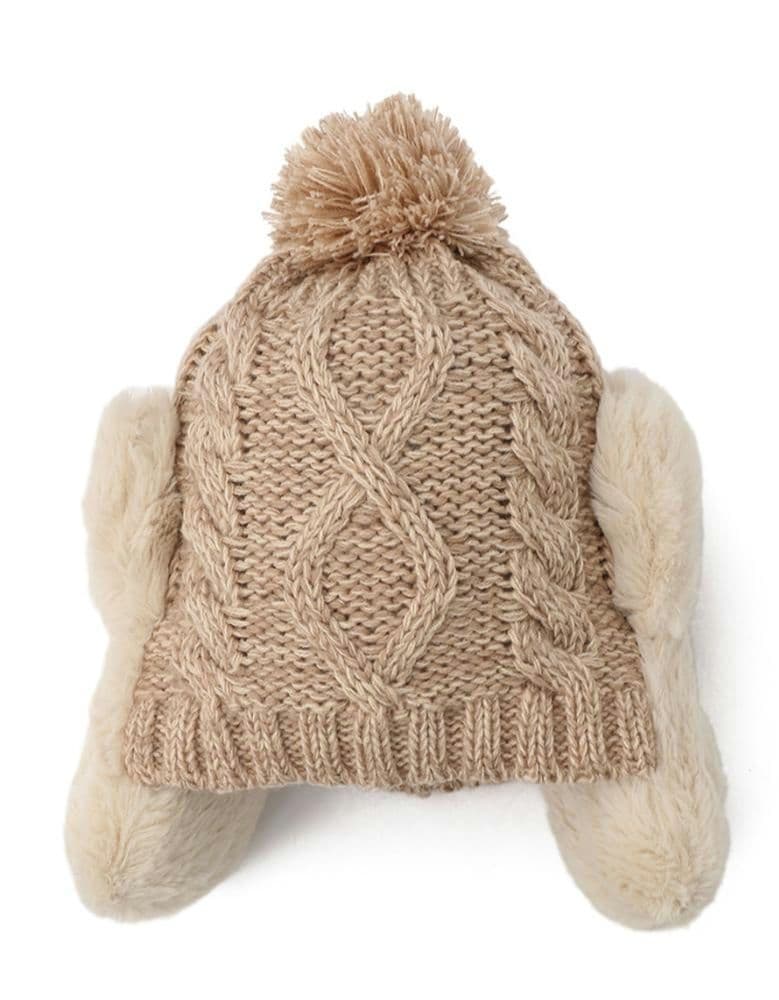 CUNE　キューン　ウサギが耳にいるニット帽　ベージュ　試着のみ